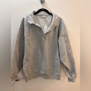 Gray Aritzia TNA Sweatfleece Crewneck